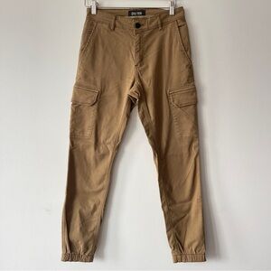Du/er Men's Tan Cargo Pants joggers 28 x 30 casual stretch comfortable